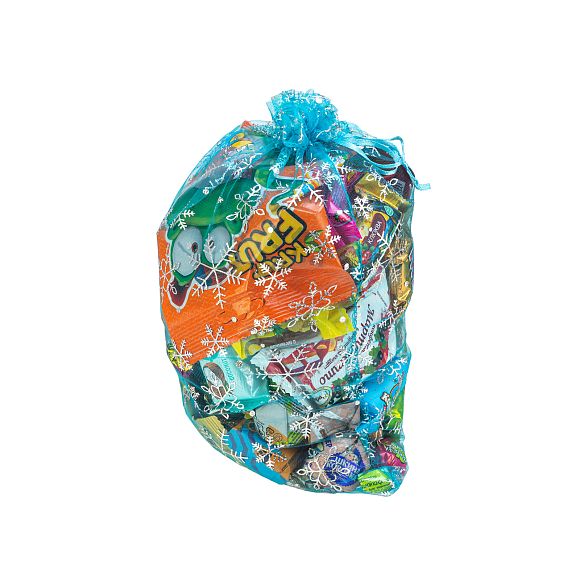 Сладкий новогодний подарок Мешочек Снежинки (Бюджет)